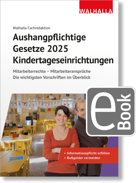 Aushangpflichtige Gesetze 2025 Kindertageseinrichtungen digital