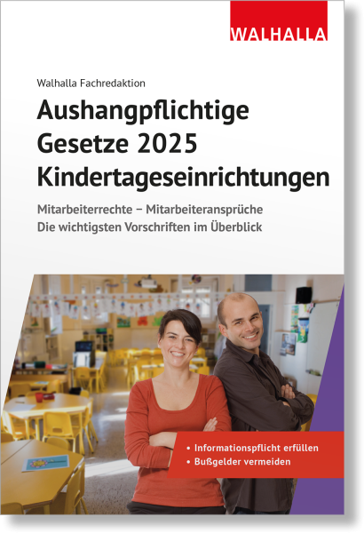 Aushangpflichtige Gesetze 2025 Kindertageseinrichtungen