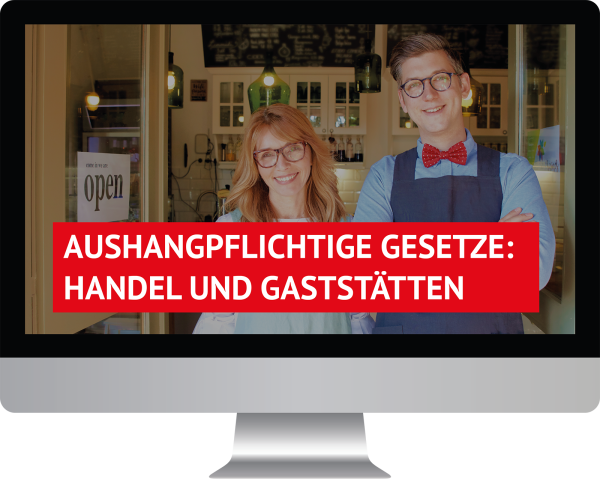 Aushangpflichtige Gesetze Handel und Gaststätten